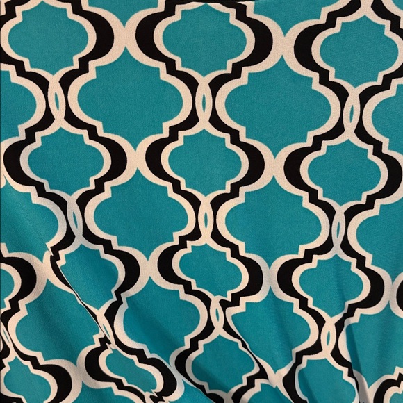 R&K Turquoise and Black Patterned Dress - Picture 2 of 6